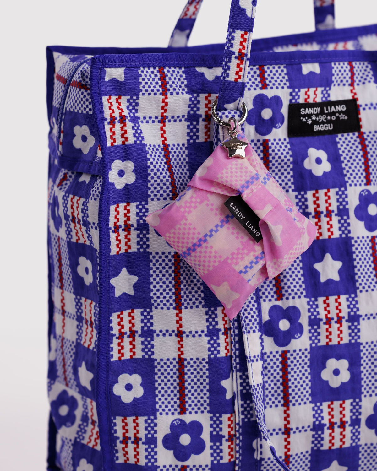 Baby Bow Baggu - Market Plaid Pink