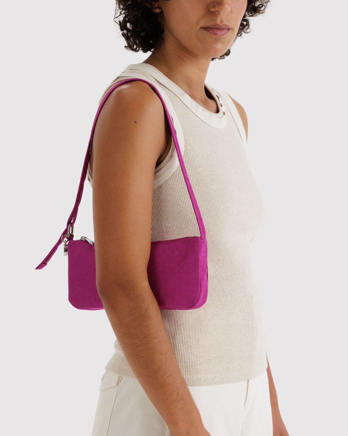 Nylon Pochette - Deep Fuchsia
