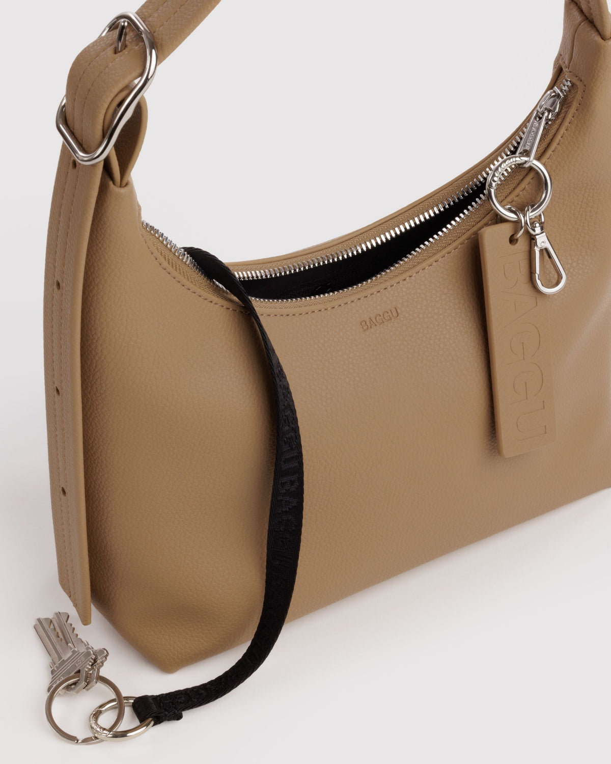 Mini Recycled Leather Shoulder Bag - Dune