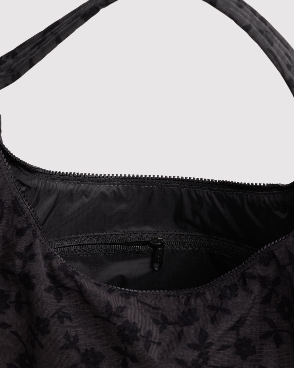 Nylon Shoulder Bag - Charcoal Ditsy Floral