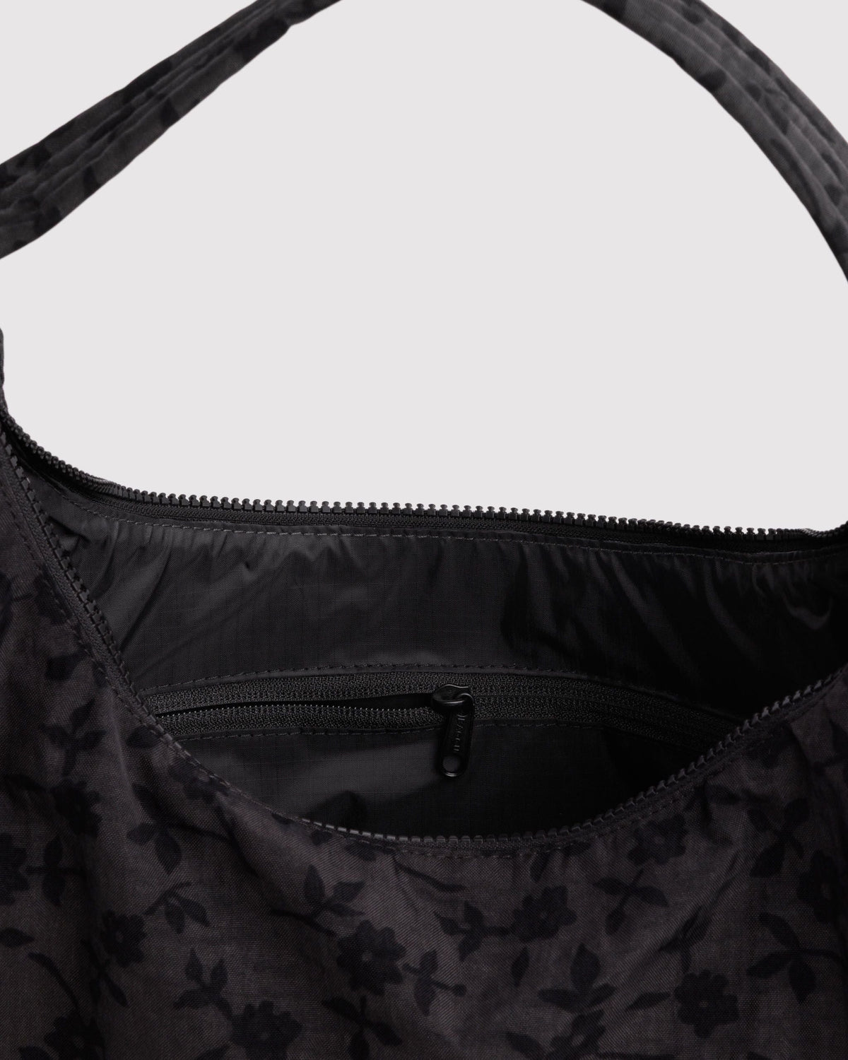 Nylon Shoulder Bag - Charcoal Ditsy Floral
