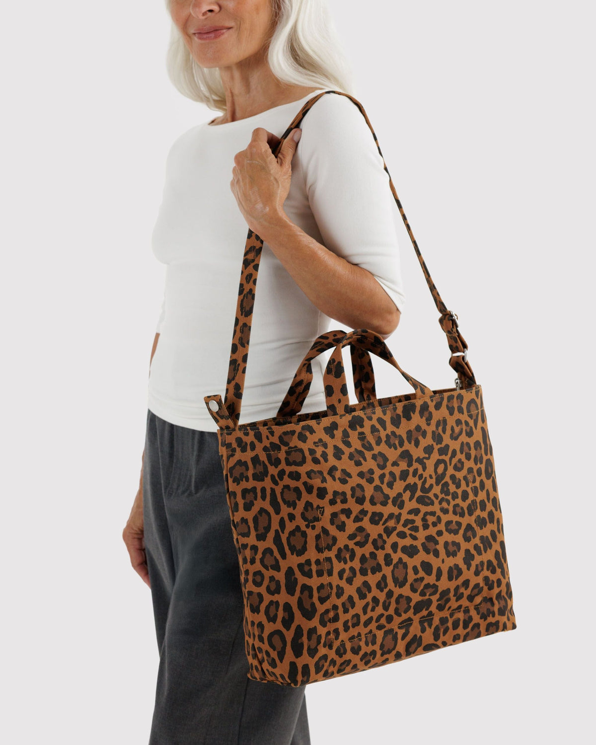 Horizontal Zip Duck Bag - Leopard