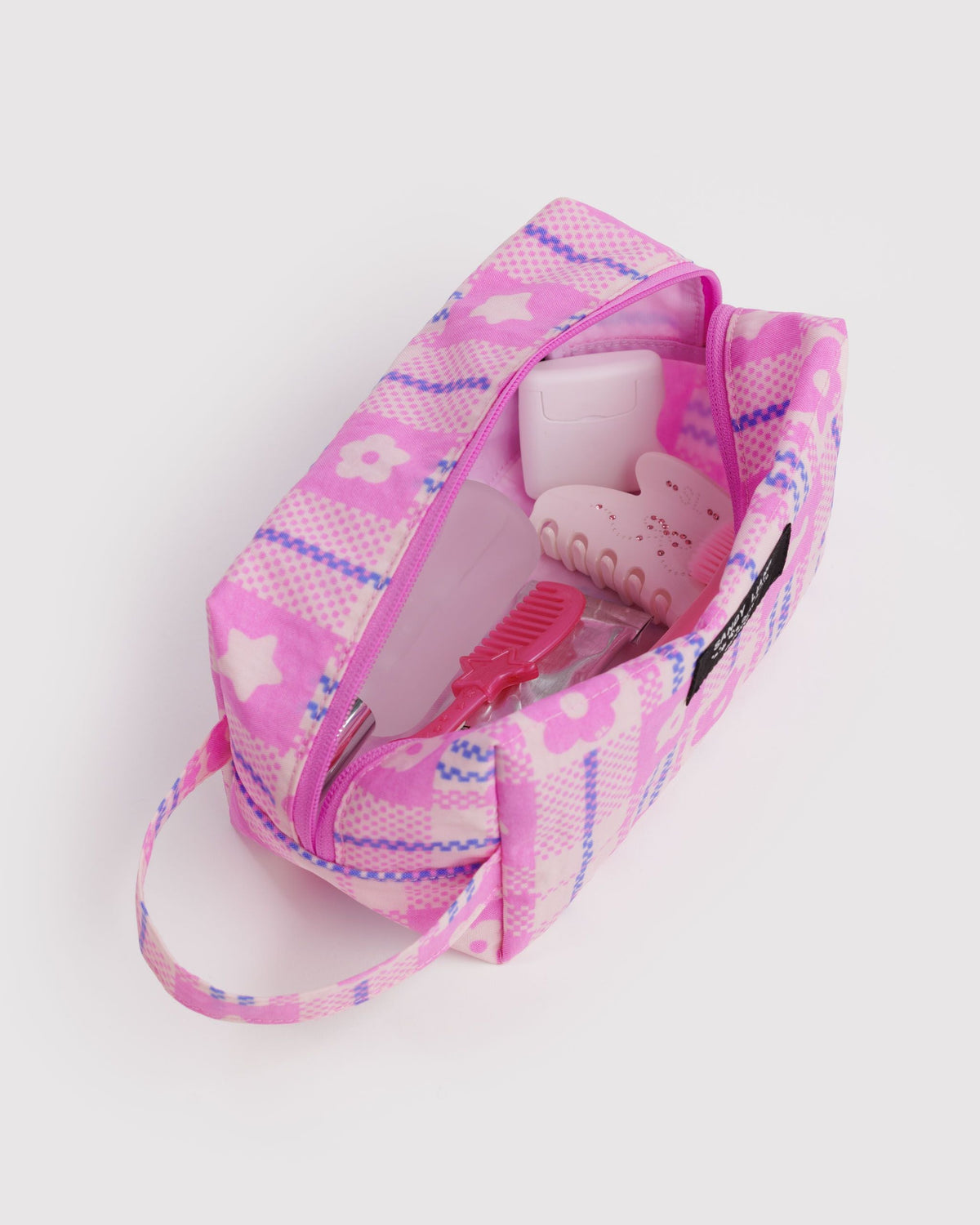Dopp Kit - Market Plaid Pink