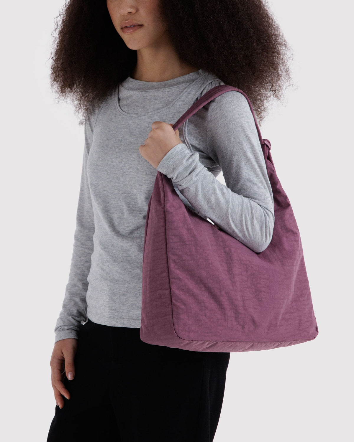 Nylon Shoulder Bag - Wild Plum