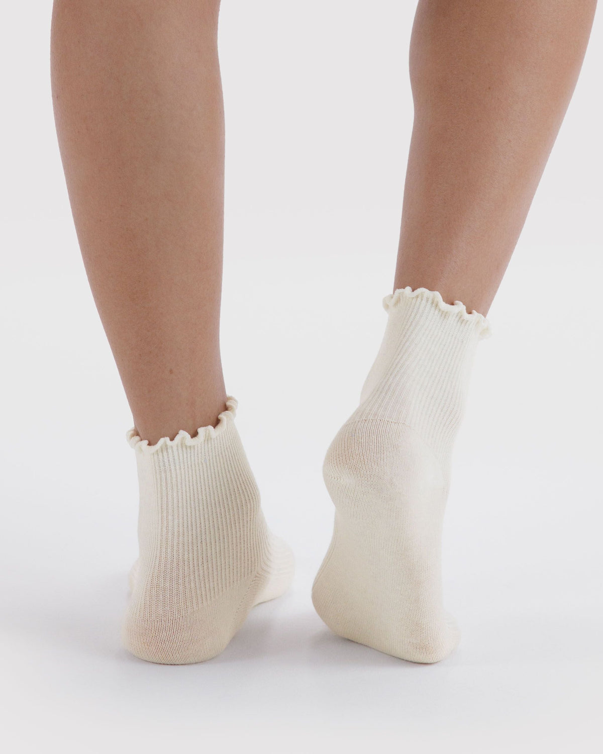 Lettuce Edge Sock Set of 2 - White