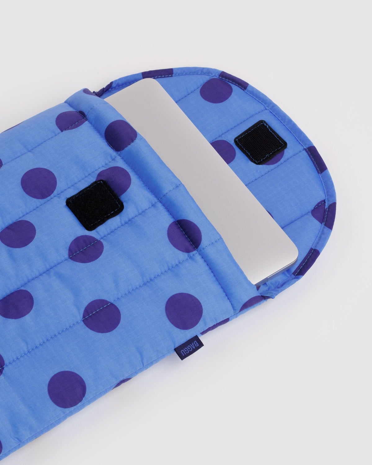 Puffy Laptop Sleeve 13\"/14\" - Blue Polka Dot