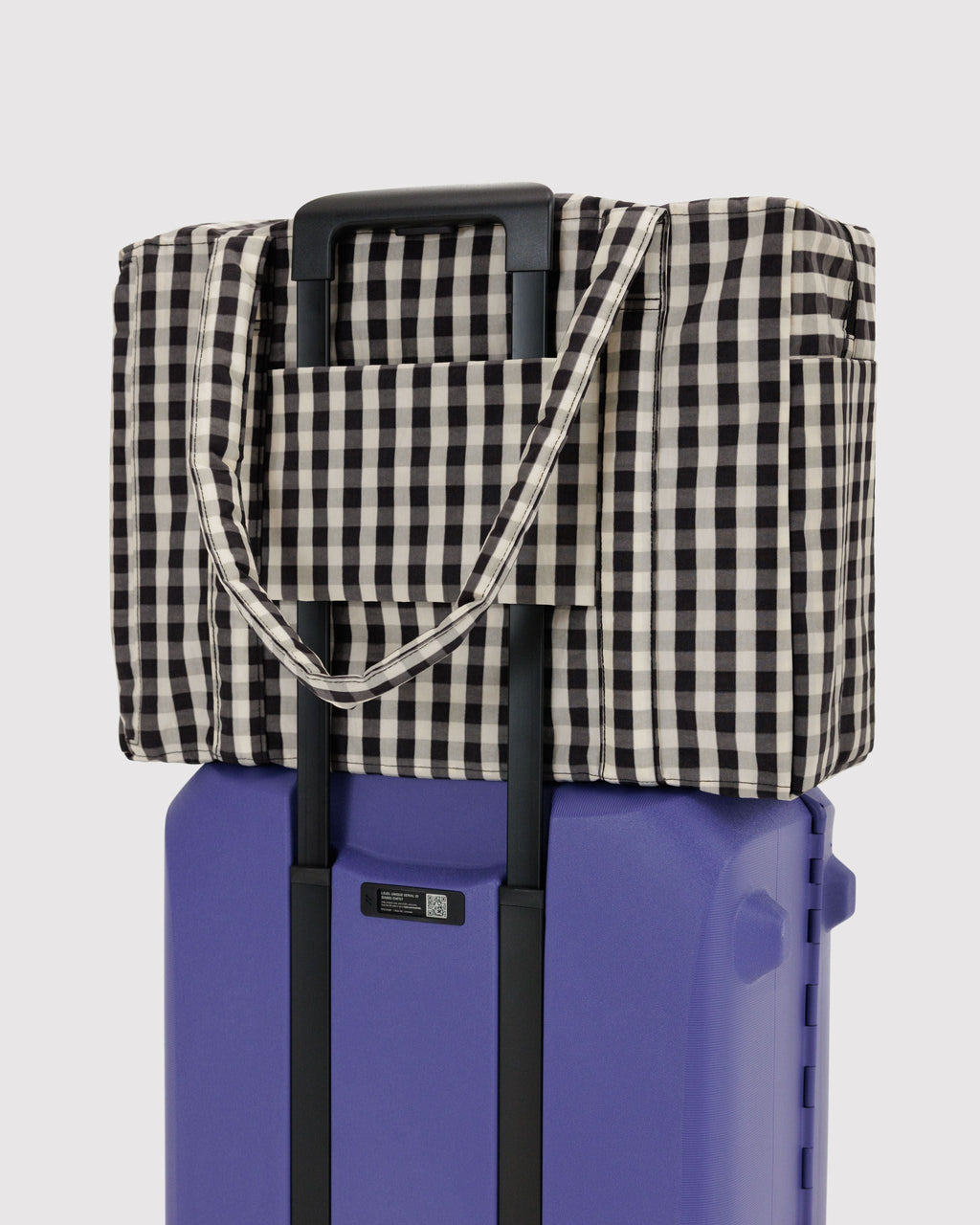 Cloud Carry-on - Black and Cream Gingham