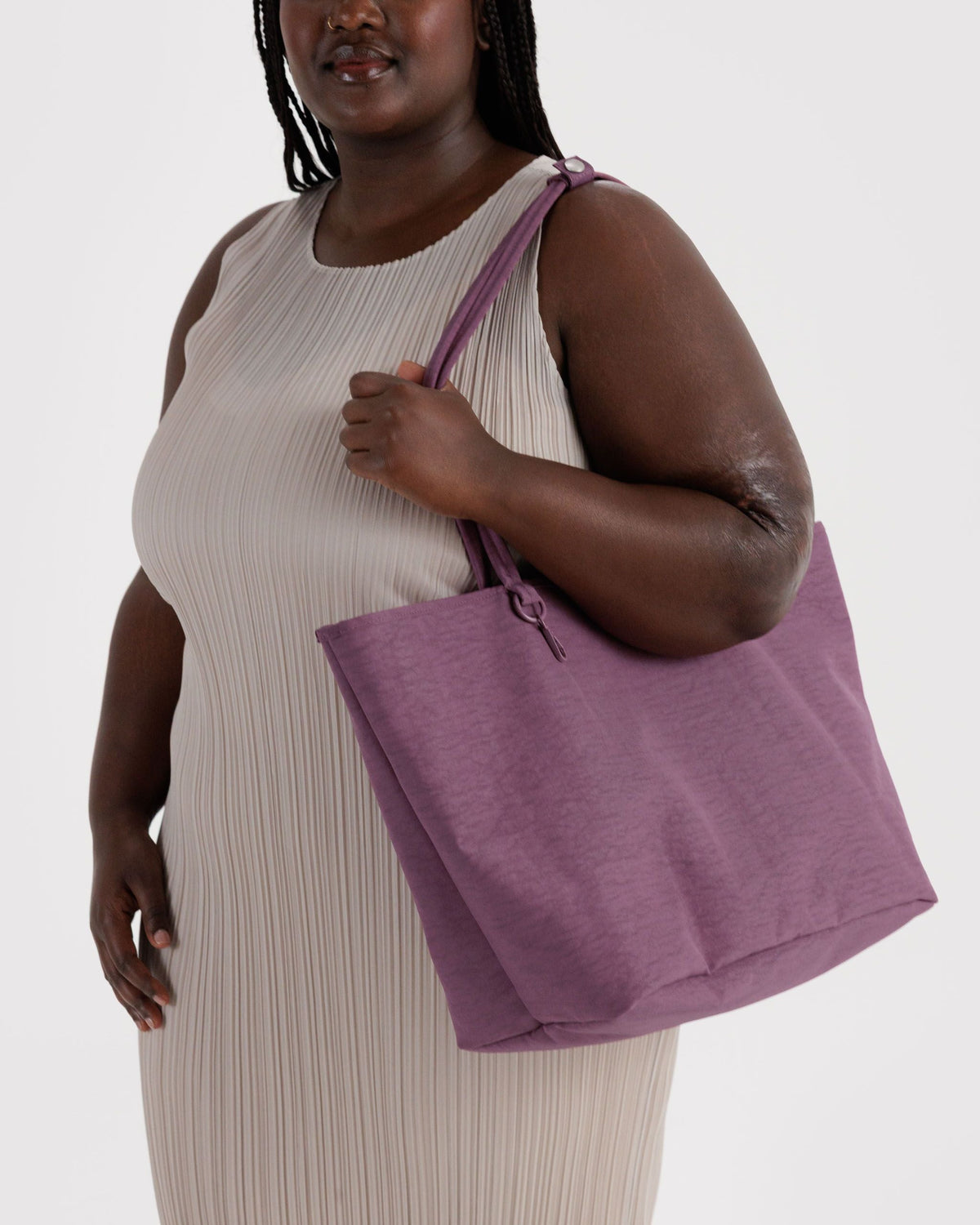 Large Nylon Reversible Tote - Wild Plum Mix