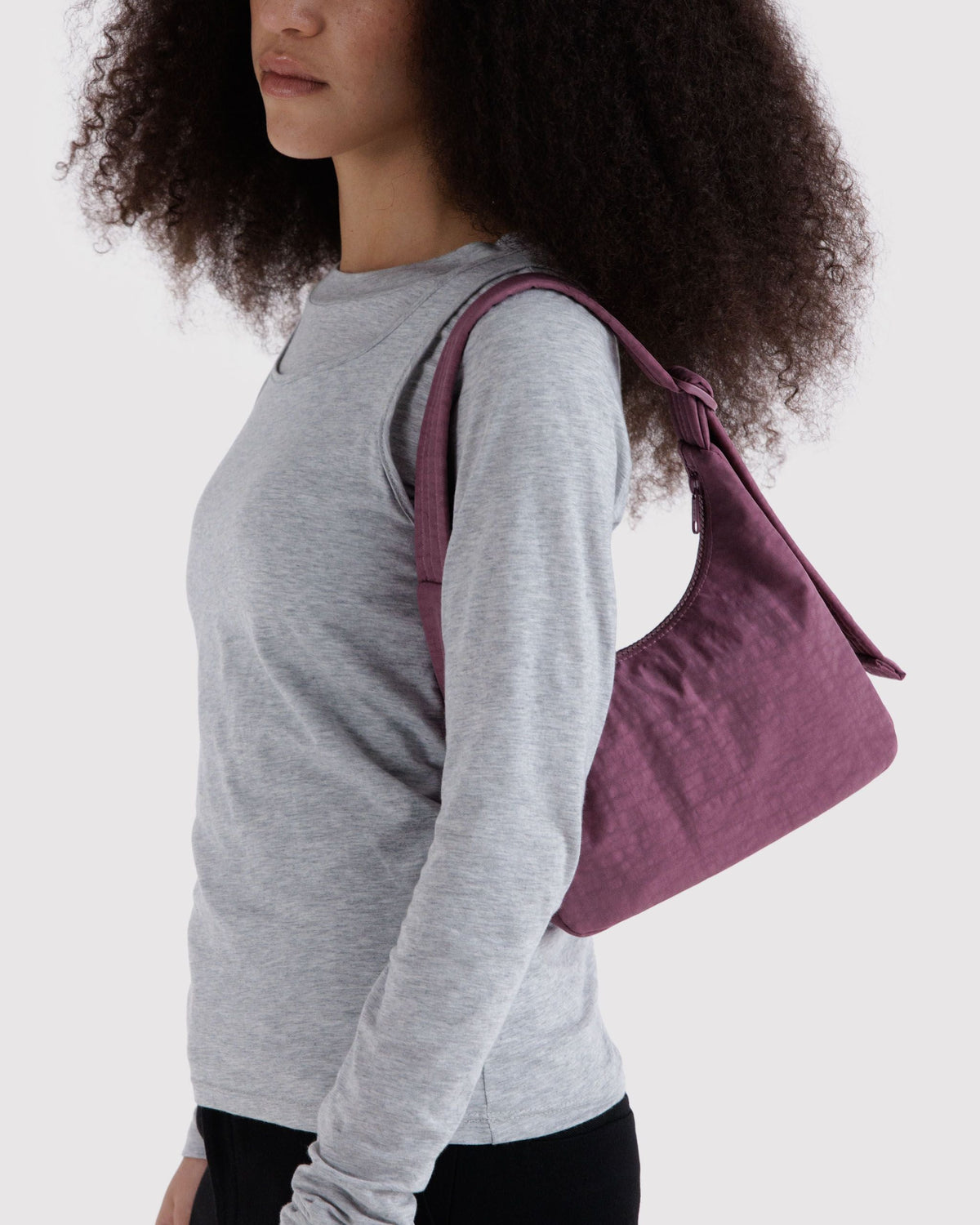 Mini Nylon Shoulder Bag - Wild Plum