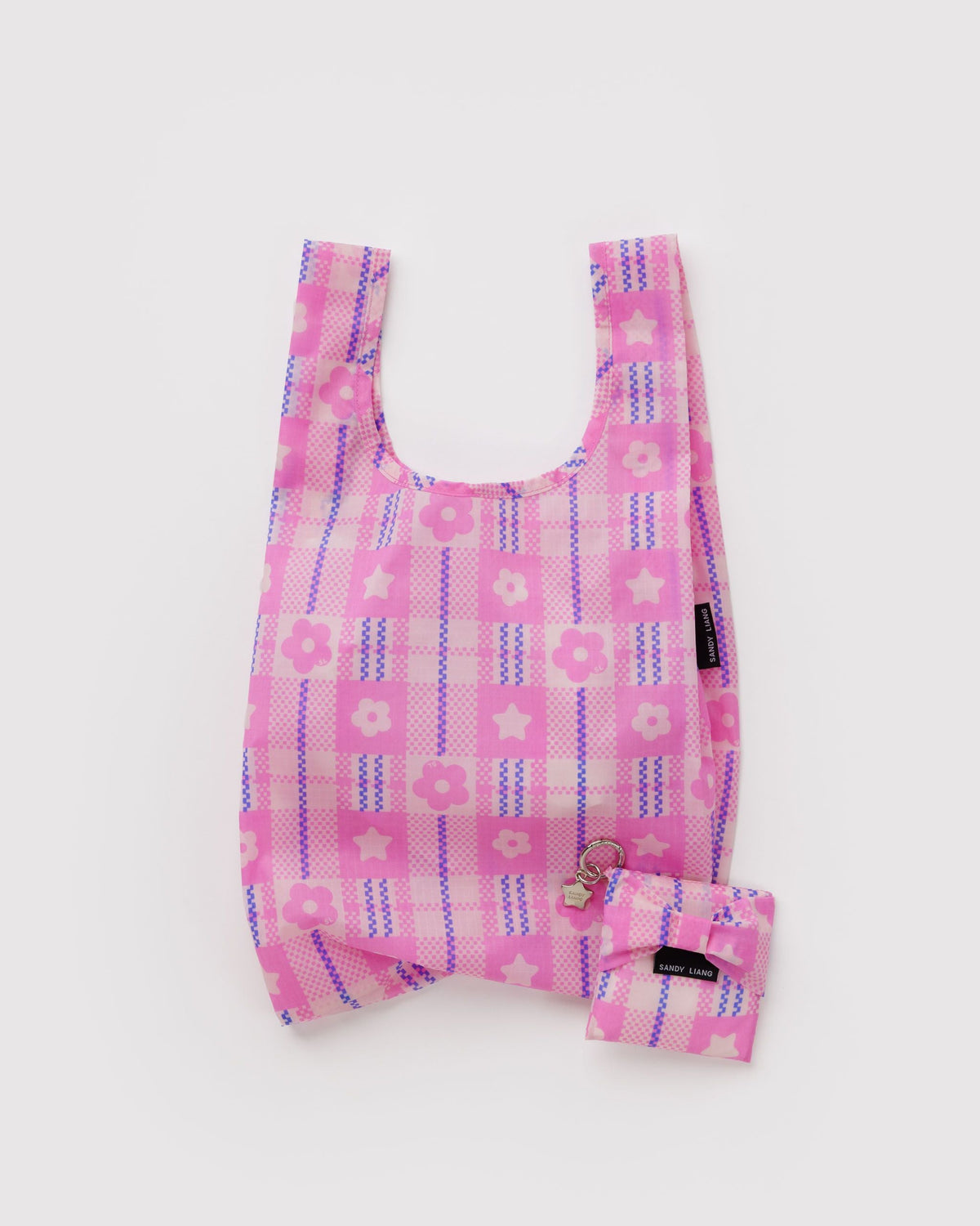 Baby Bow Baggu - Market Plaid Pink