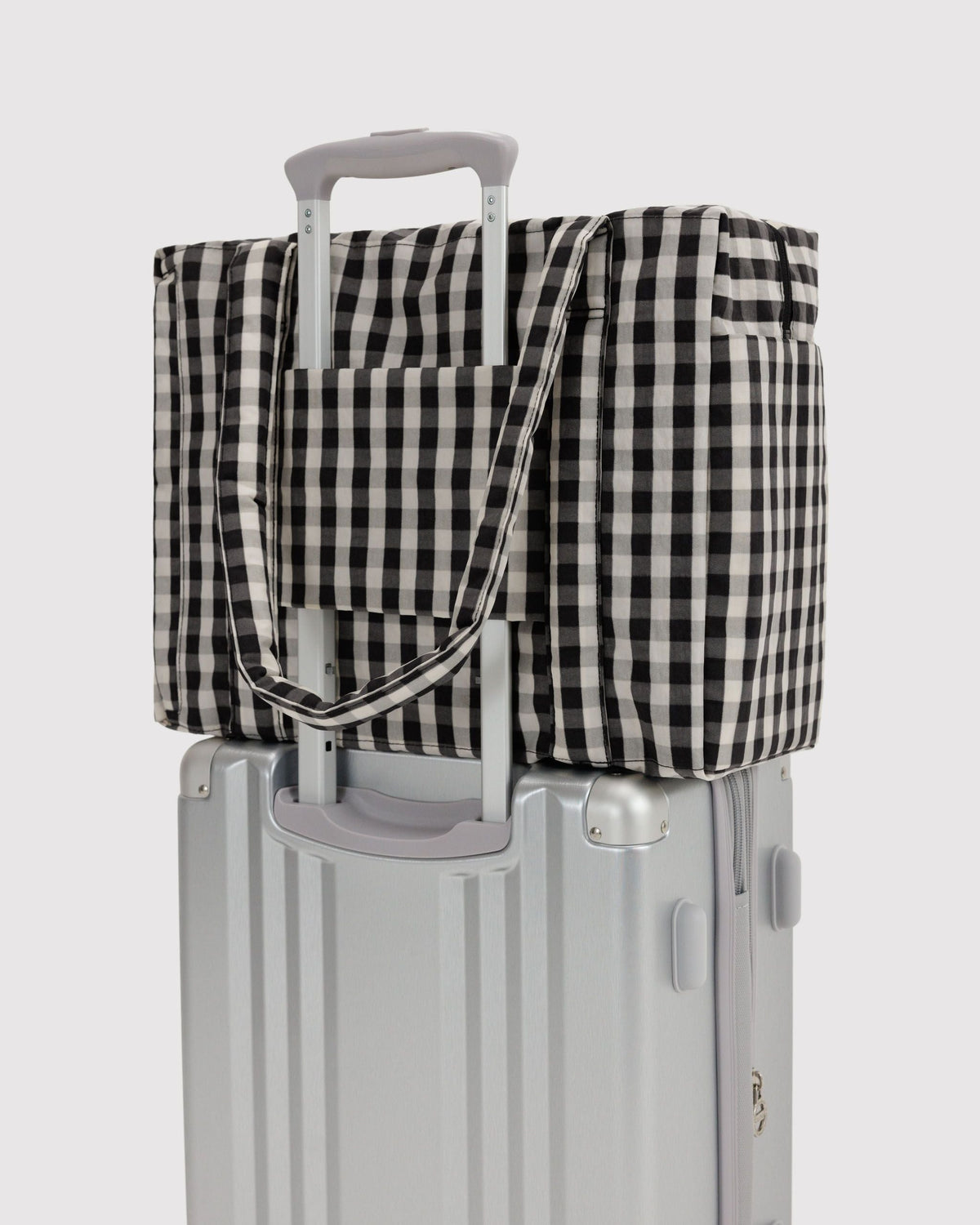 Small Cloud Carry-On - Black and Cream Gingham