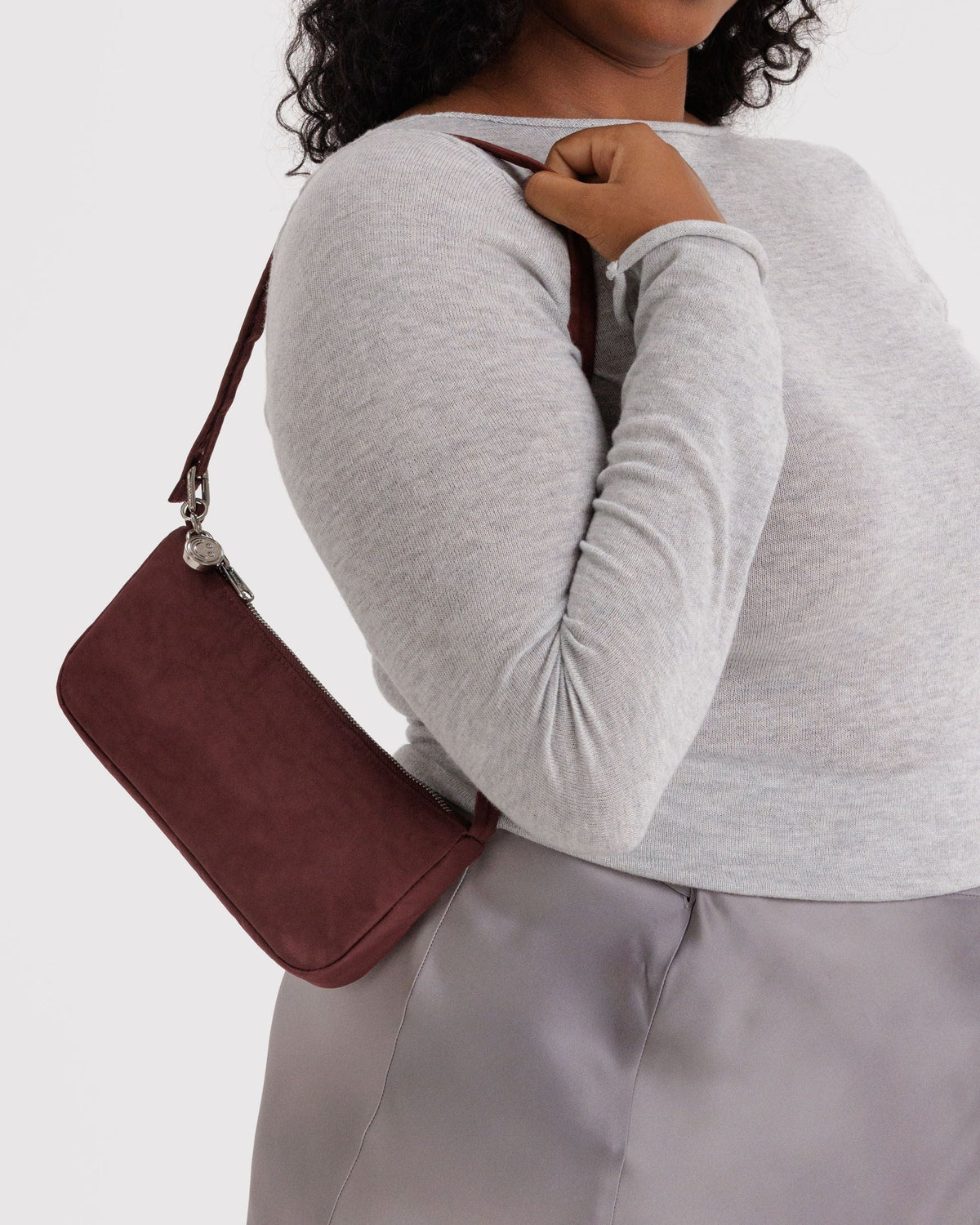 Nylon Pochette - Mahogany