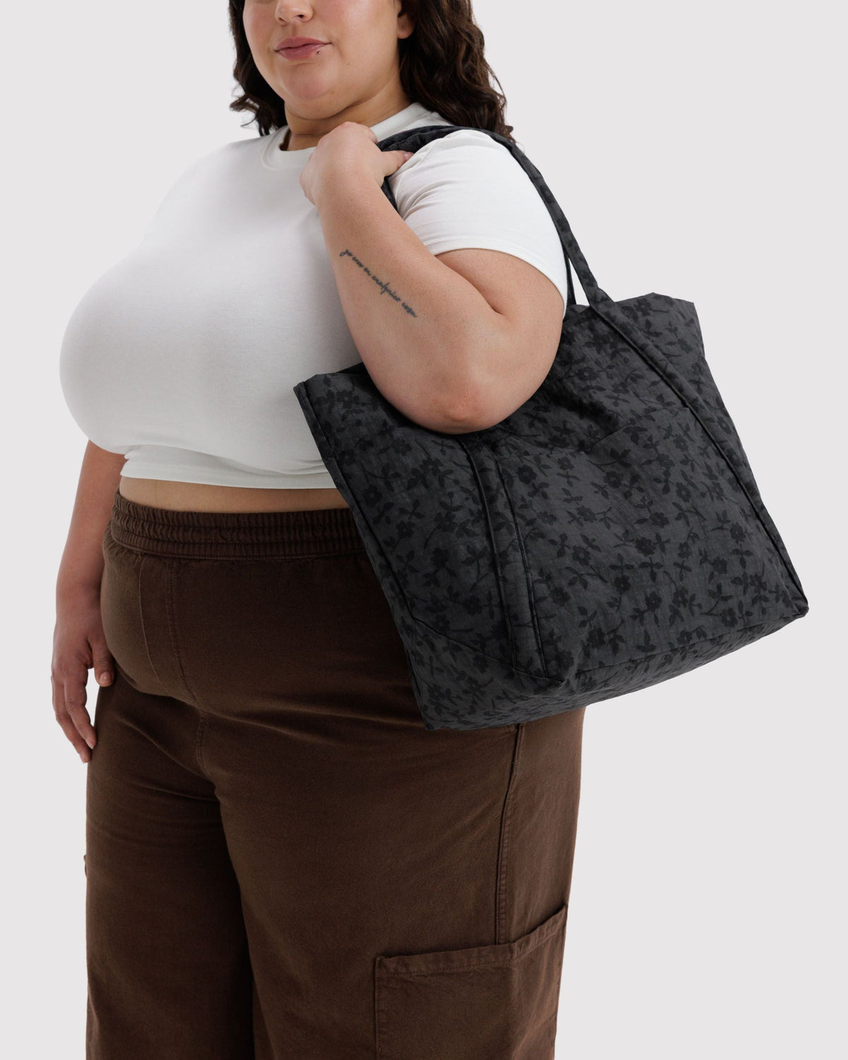 Cloud Bag - Charcoal Ditsy Floral