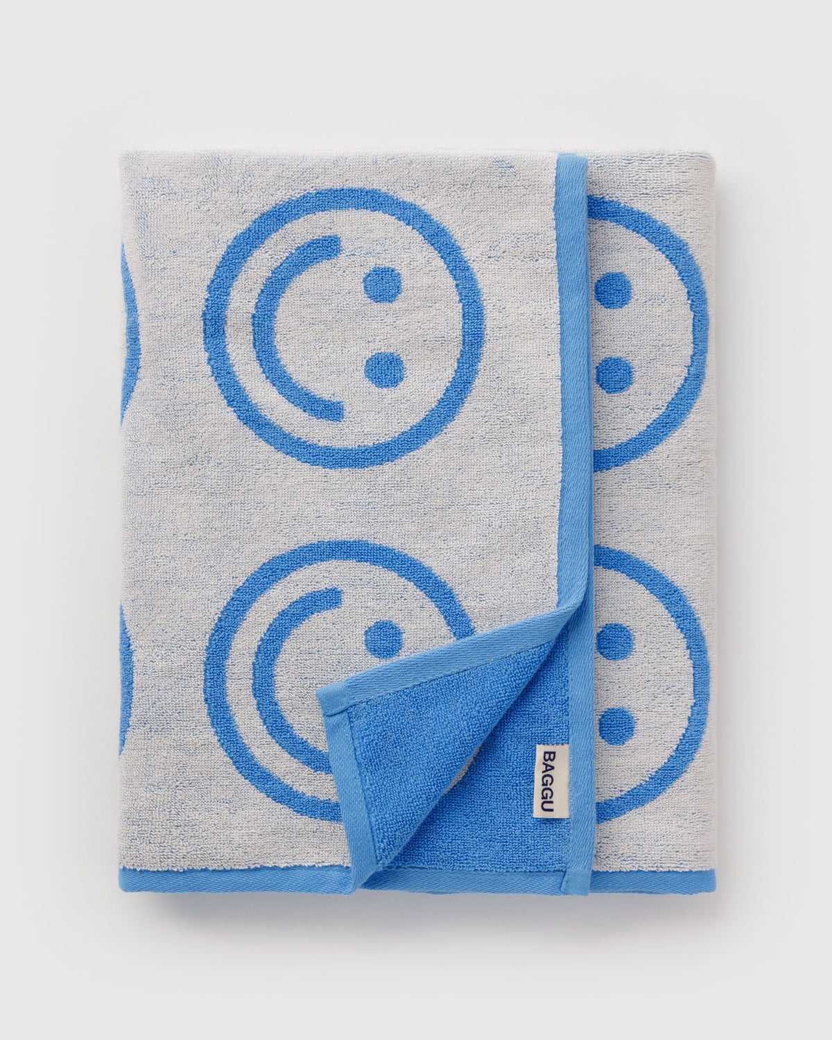 Bath Towel - Sky Blue Happy
