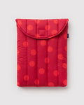 Puffy Laptop Sleeve 13\"/14\" - Red Polka Dot