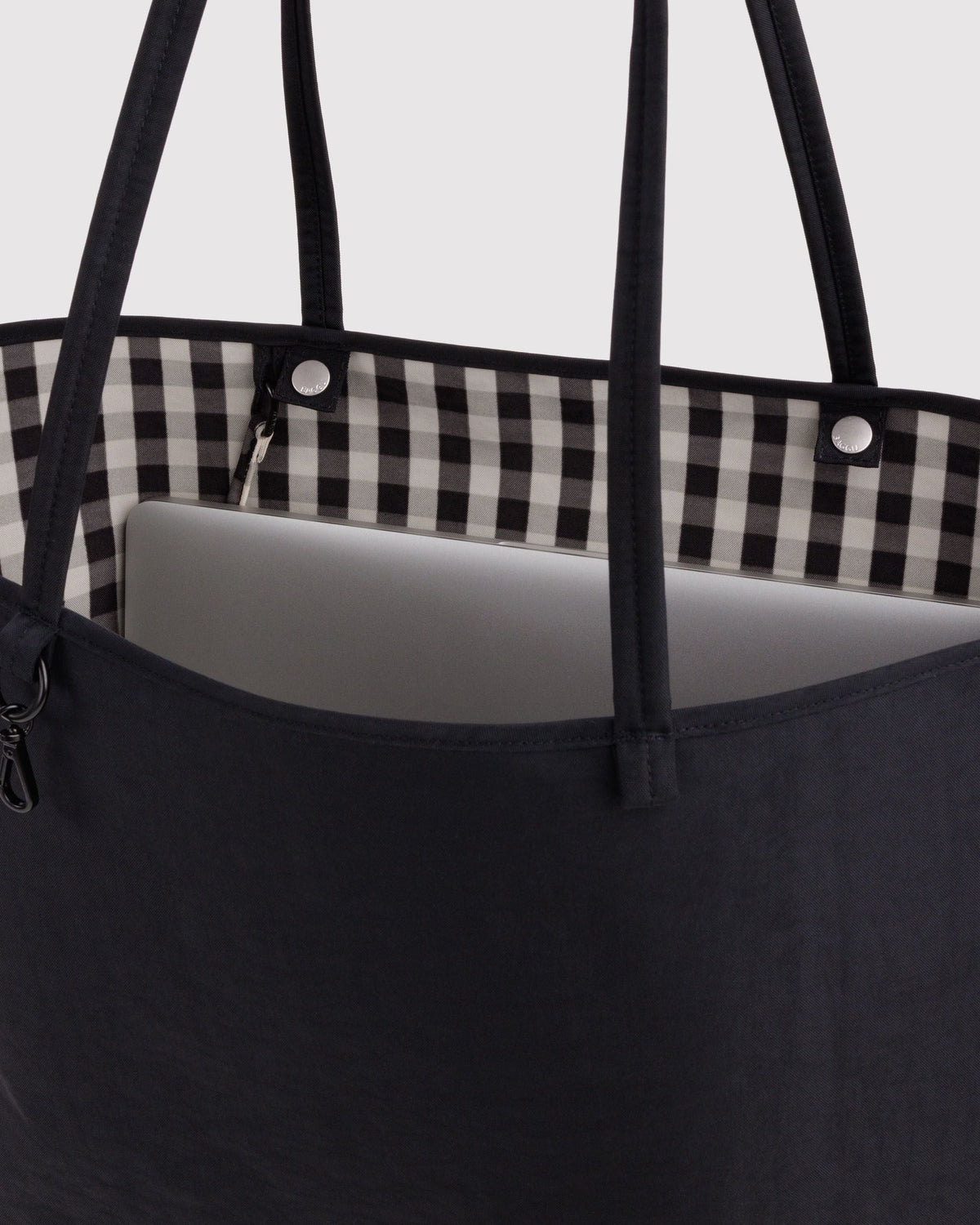 Large Nylon Reversible Tote - Black Mix