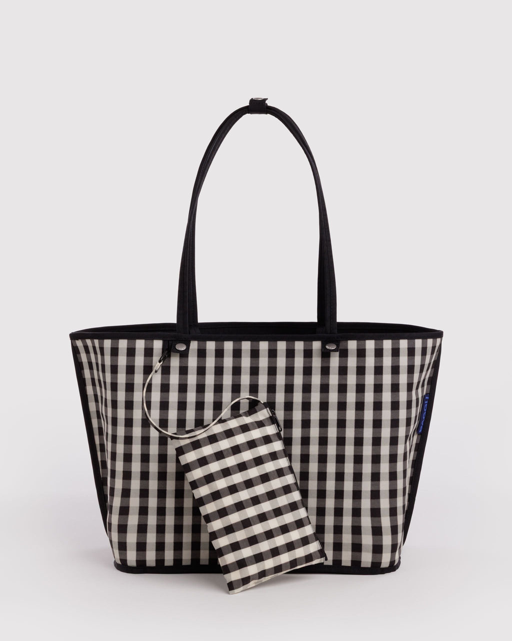 Large Nylon Reversible Tote - Black Mix