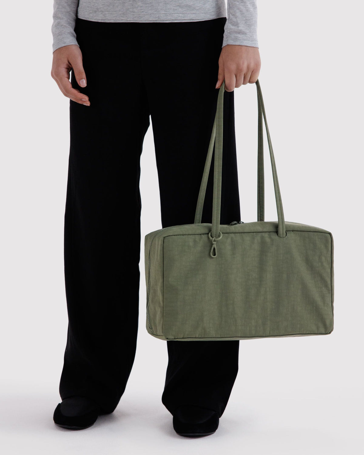 Medium Nylon Bowler Bag - Caper